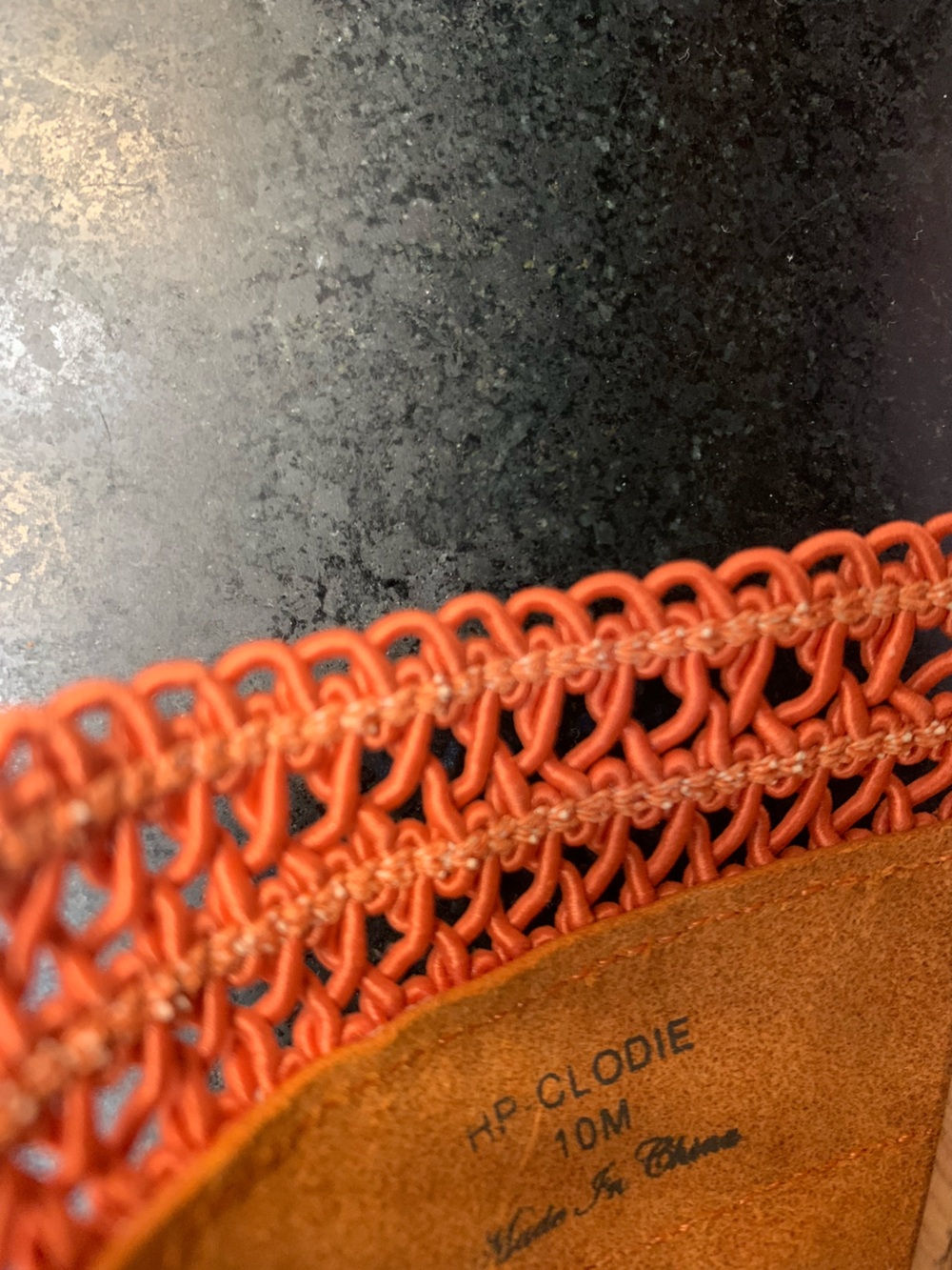 Donald J. Pliner Orange Woven Cork-Trim Slide Sandals - Picture 5 of 5